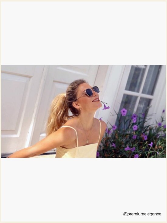 Classic Trendy Square Sunglasses Big Frame Gold Shades UV400